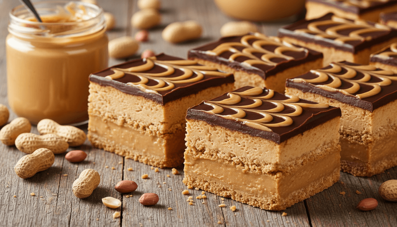 Sernik gotowany z masłem orzechowym