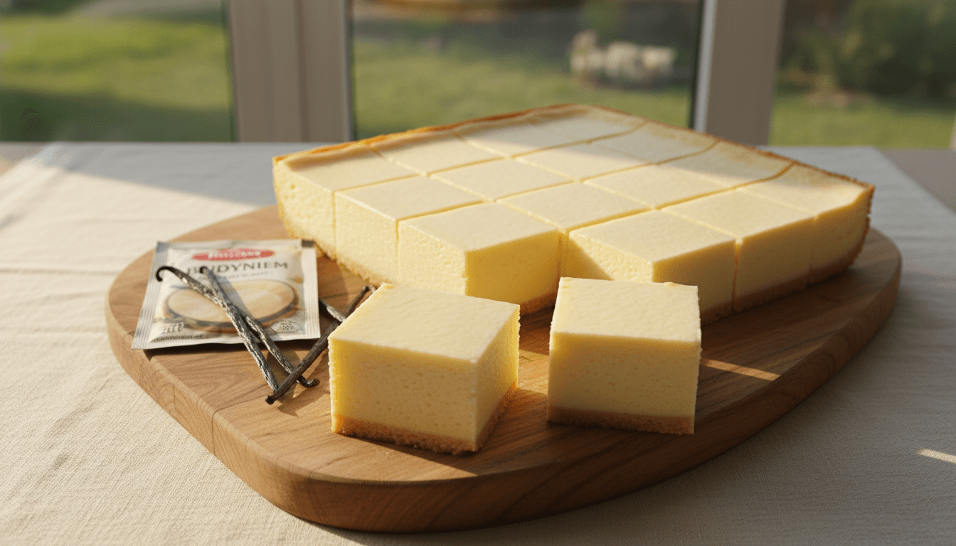 Sernik z budyniem waniliowym